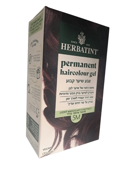 צבע לשיער על בסיס צמחי הרבטינט 5M מהגוני ערמוני בהיר