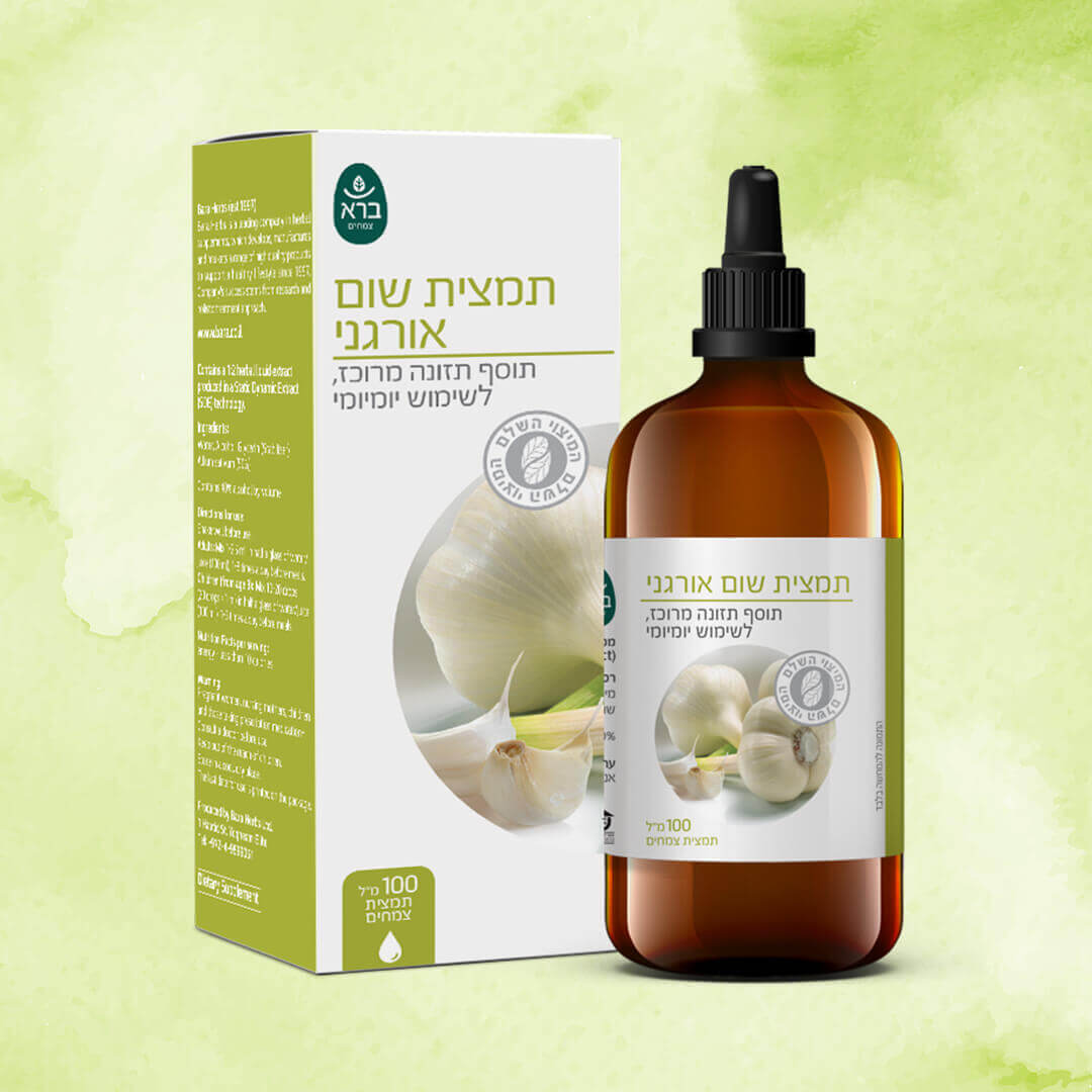 תמצית שום אורגני ברא צמחים - 100 מ"ל