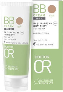 BB קרם מייק אפ ללחות והגנה SPF 30 המכיל 50 מ"ל ד"ר עור - לייט